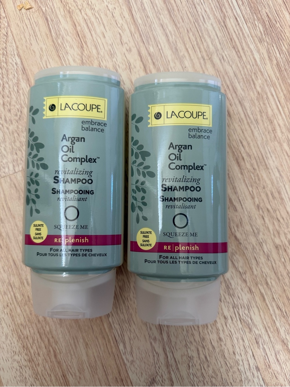 LaCoupe Argan Oil Complex Revitalizing Shampoo - NEW 2 bottles